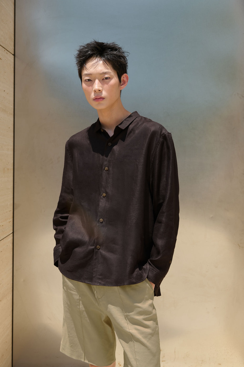 STU - Linen Shirt (Brown) product image 13 | TRAB K-Fashion Australia