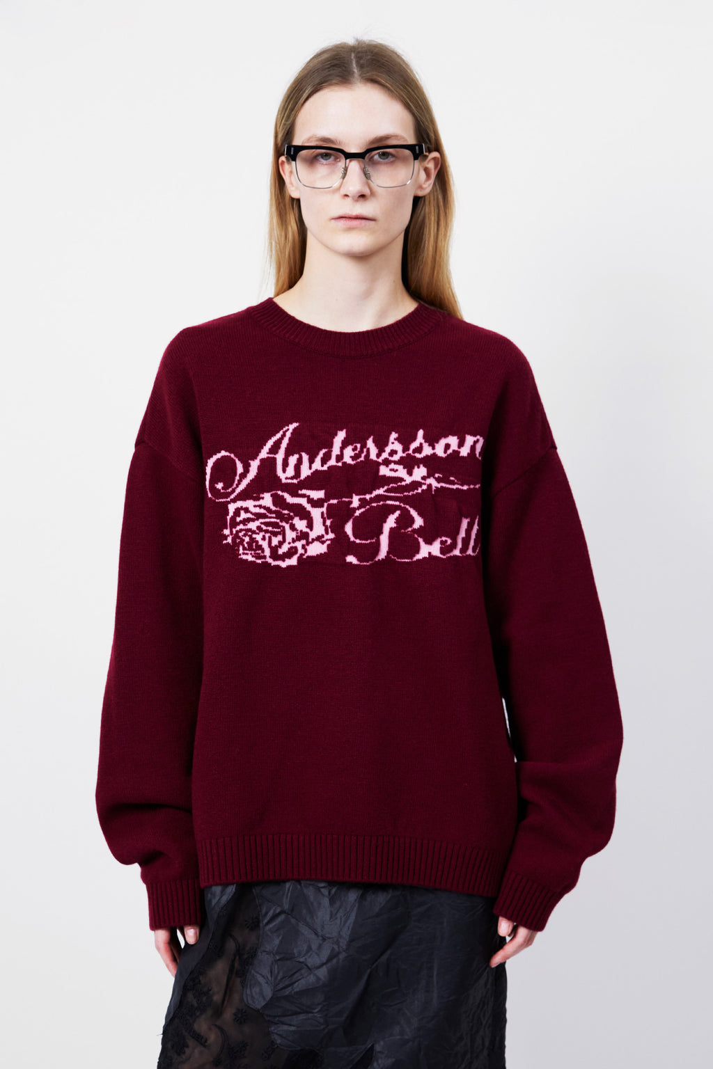 Andersson Bell - Unisex Cashmere Rose Crew-Neck Sweater (Lilac) product image 7 | TRAB K-Fashion Australia