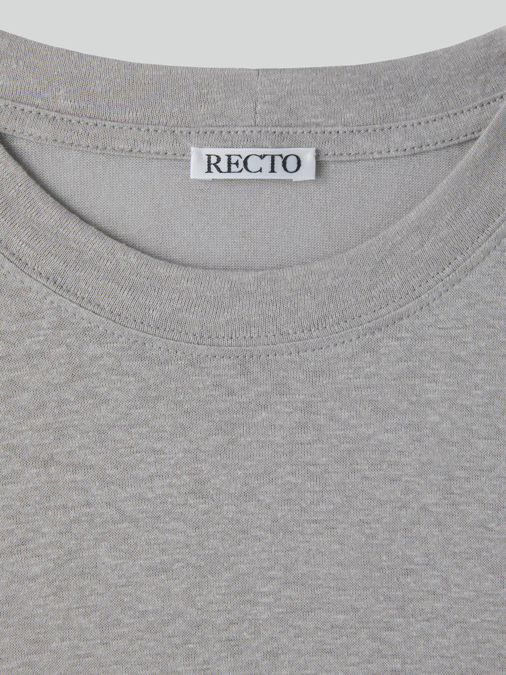 Recto - Linen Blend Loose Fit T-Shirt (Light Grey) product image 6 | TRAB K-Fashion Australia