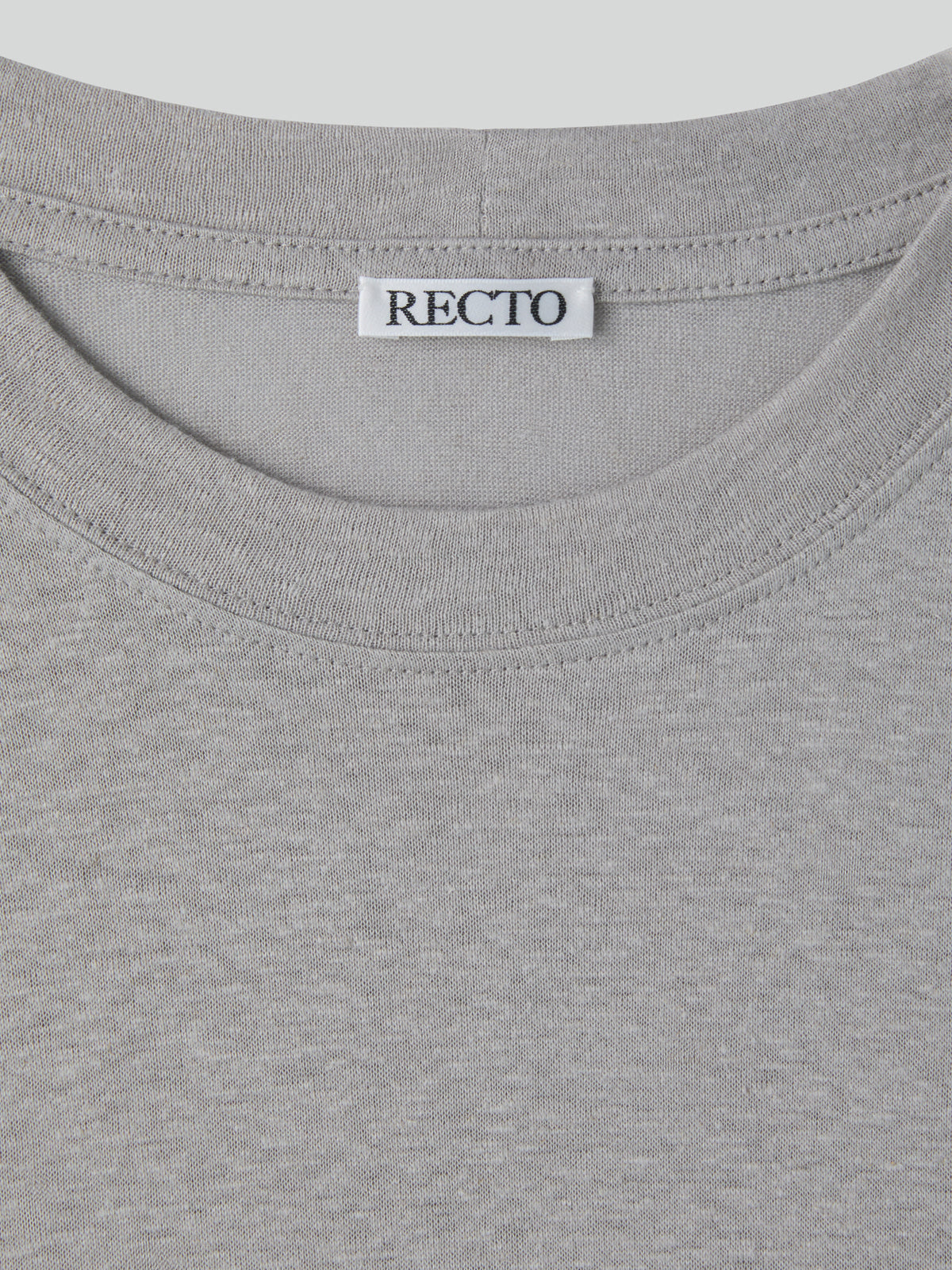 Recto - Linen Blend Loose Fit T-Shirt (Light Grey) product image 6 | TRAB K-Fashion Australia