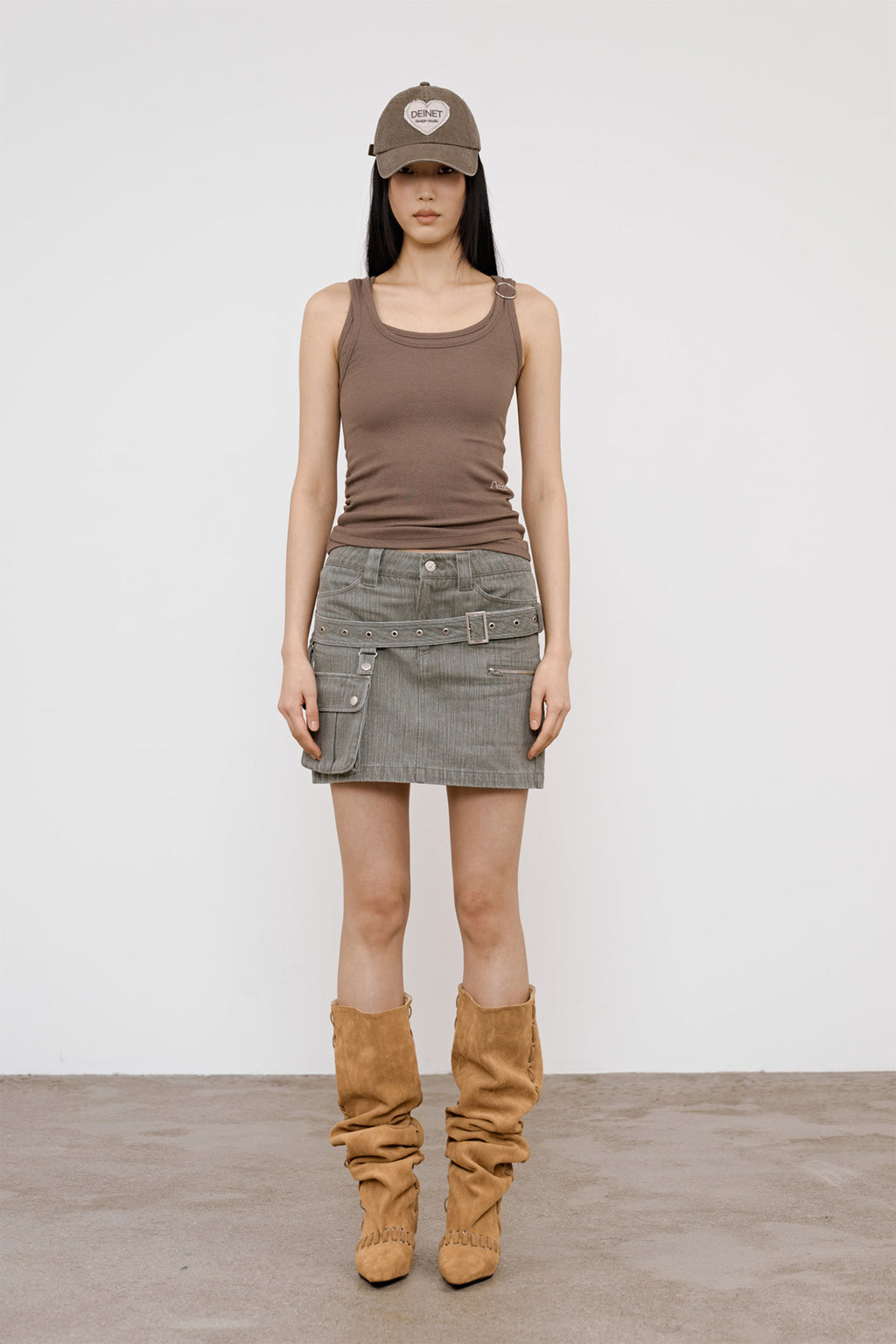 Deinet - Layered Ring Sleeveless (Brown) product image 1 | TRAB K-Fashion Australia