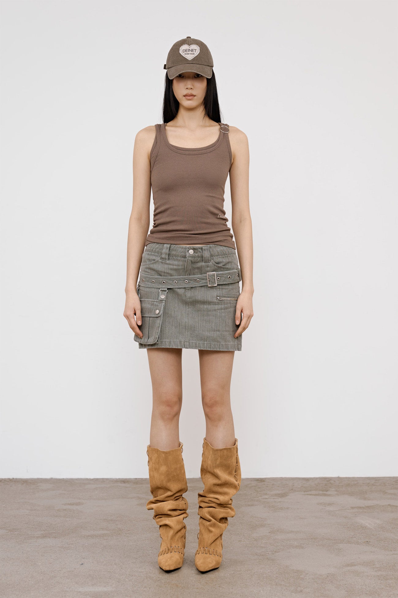 Deinet - Layered Ring Sleeveless (Brown) product image 1 | TRAB K-Fashion Australia