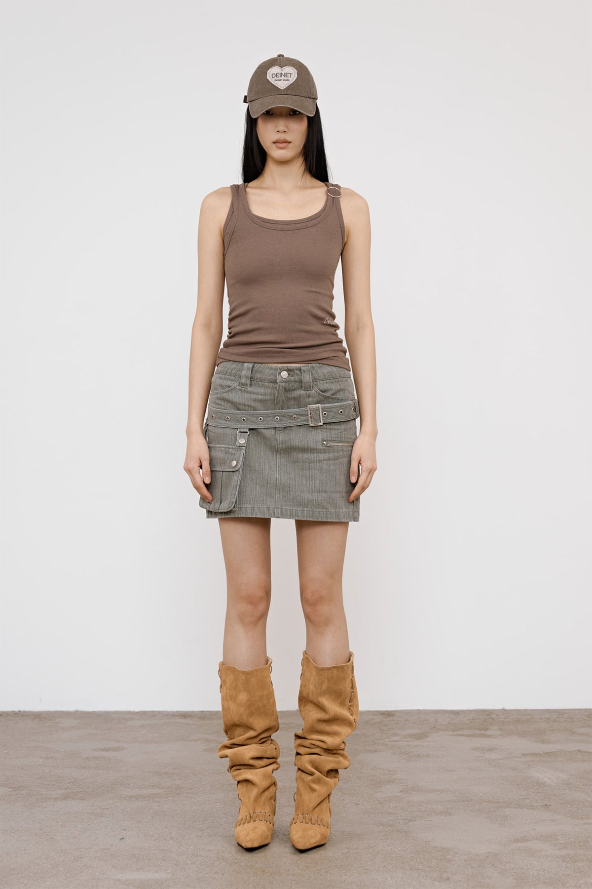 Deinet - Layered Ring Sleeveless (Brown) product image 1 | TRAB K-Fashion Australia