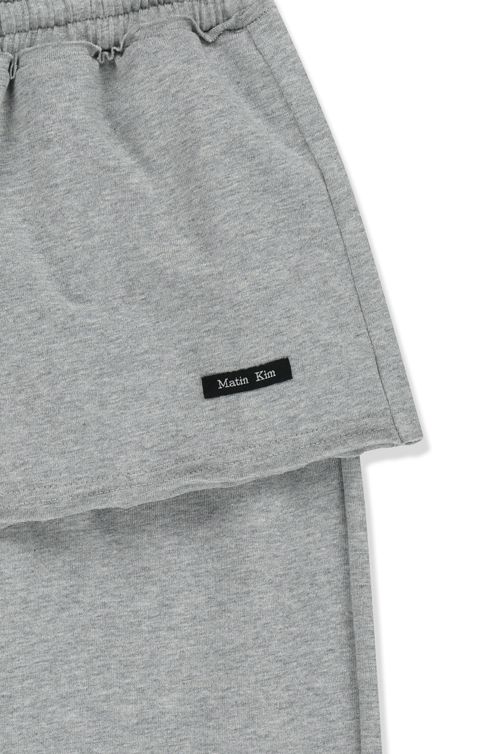 Matin Kim - [Pre-Order – Ships June 22] Layered Skirt Jersey Pants (Grey) product image 3 | TRAB K-Fashion Australia