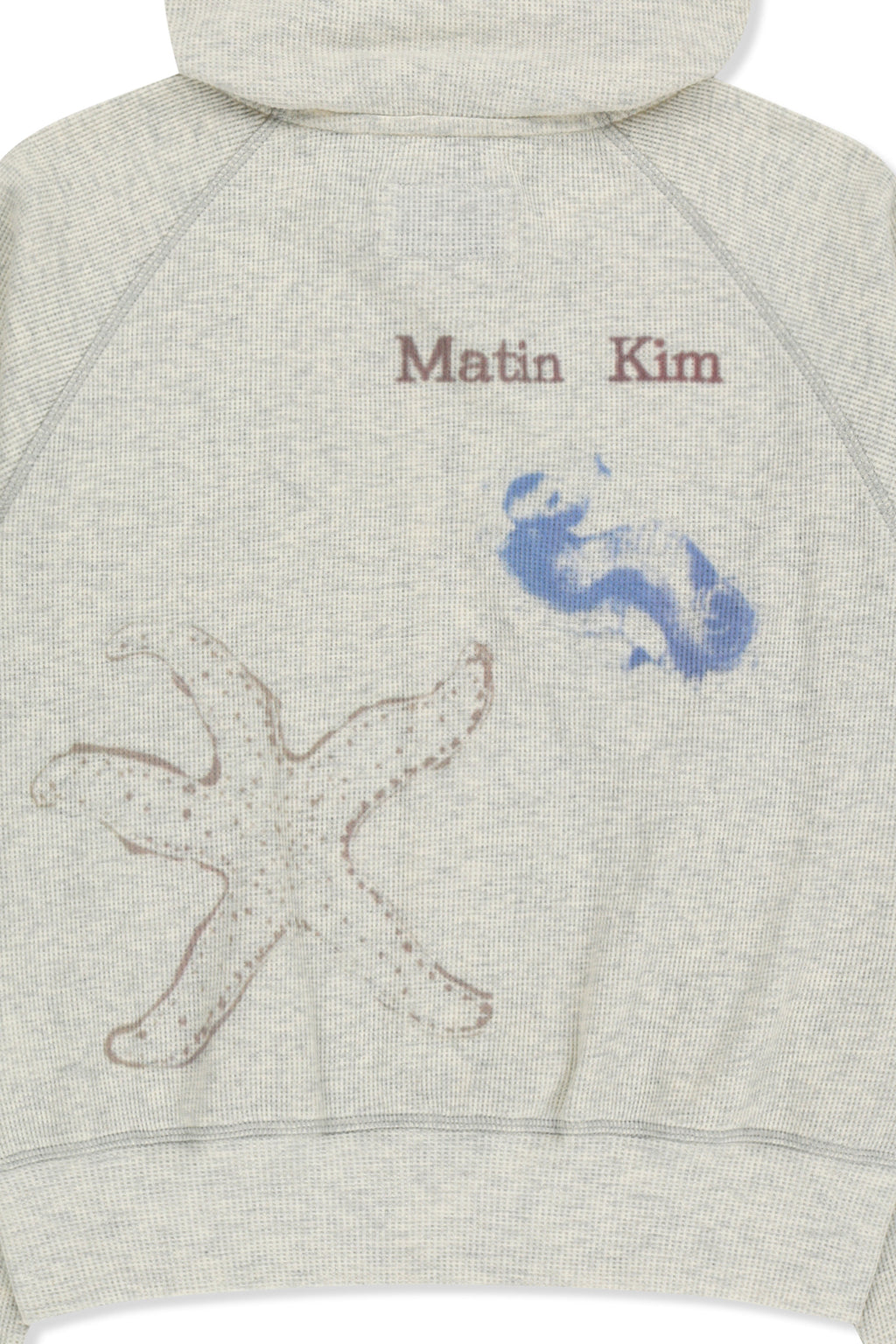 Matin Kim - Sketch Graffiti Waffle Hoody Zip Up (Light Beige) product image 6 | TRAB K-Fashion Australia