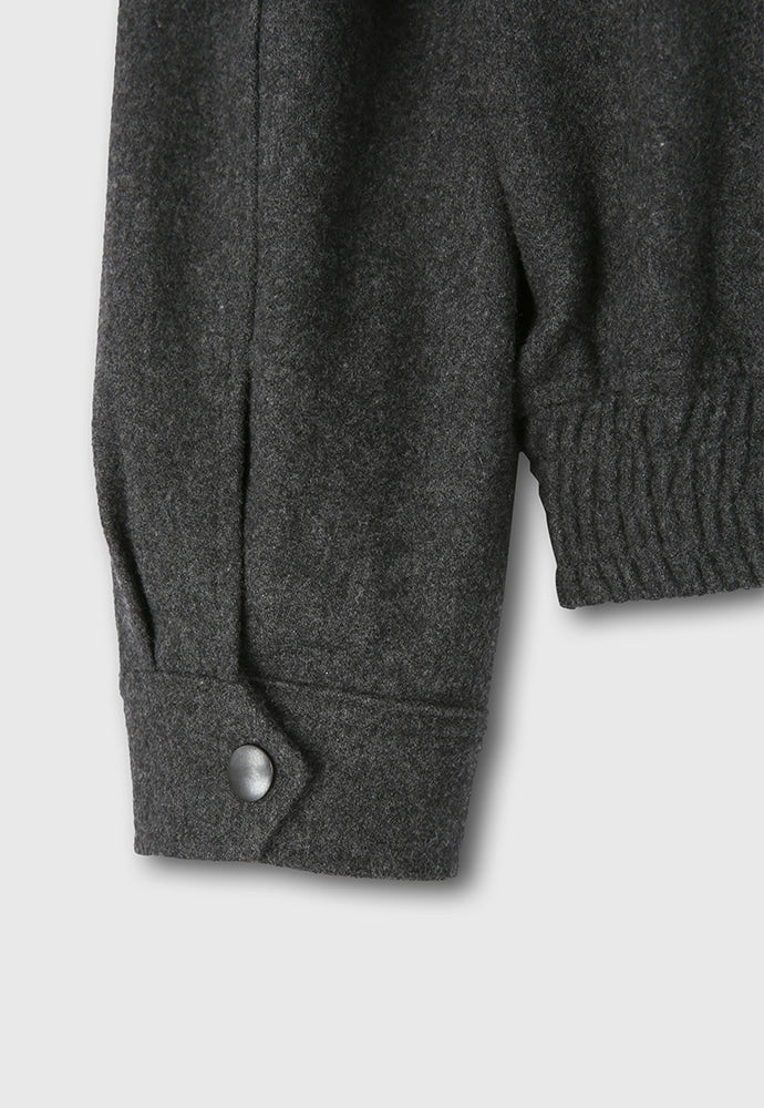 Tonywack - Merino Wool Chest Pocket Blouson Australian Wool 100% (Dark Grey) product image 15 | TRAB K-Fashion Australia