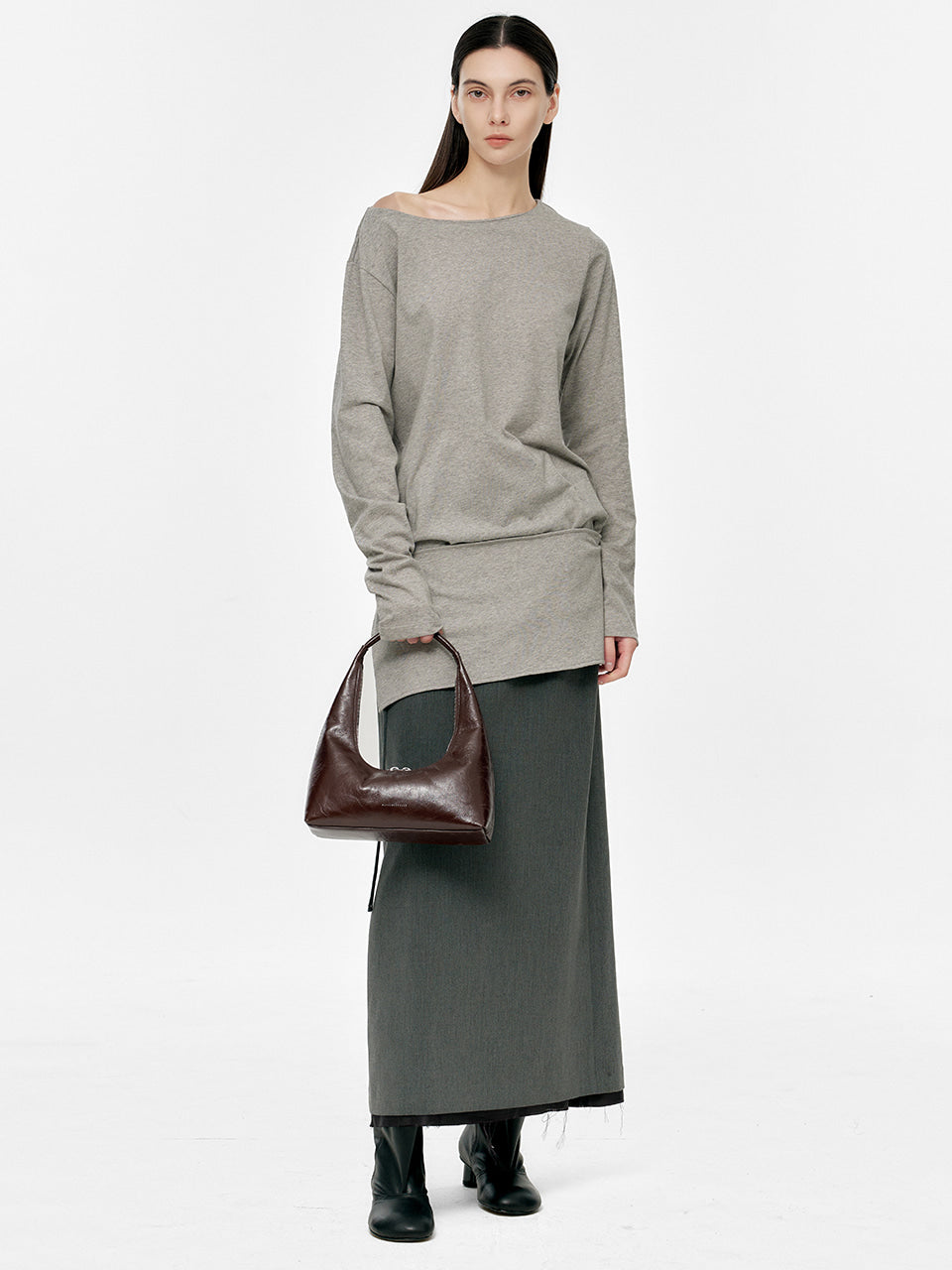 Marge Sherwood - Hobo Shoulder (Mocha Crinkle) product image 3 | TRAB K-Fashion Australia