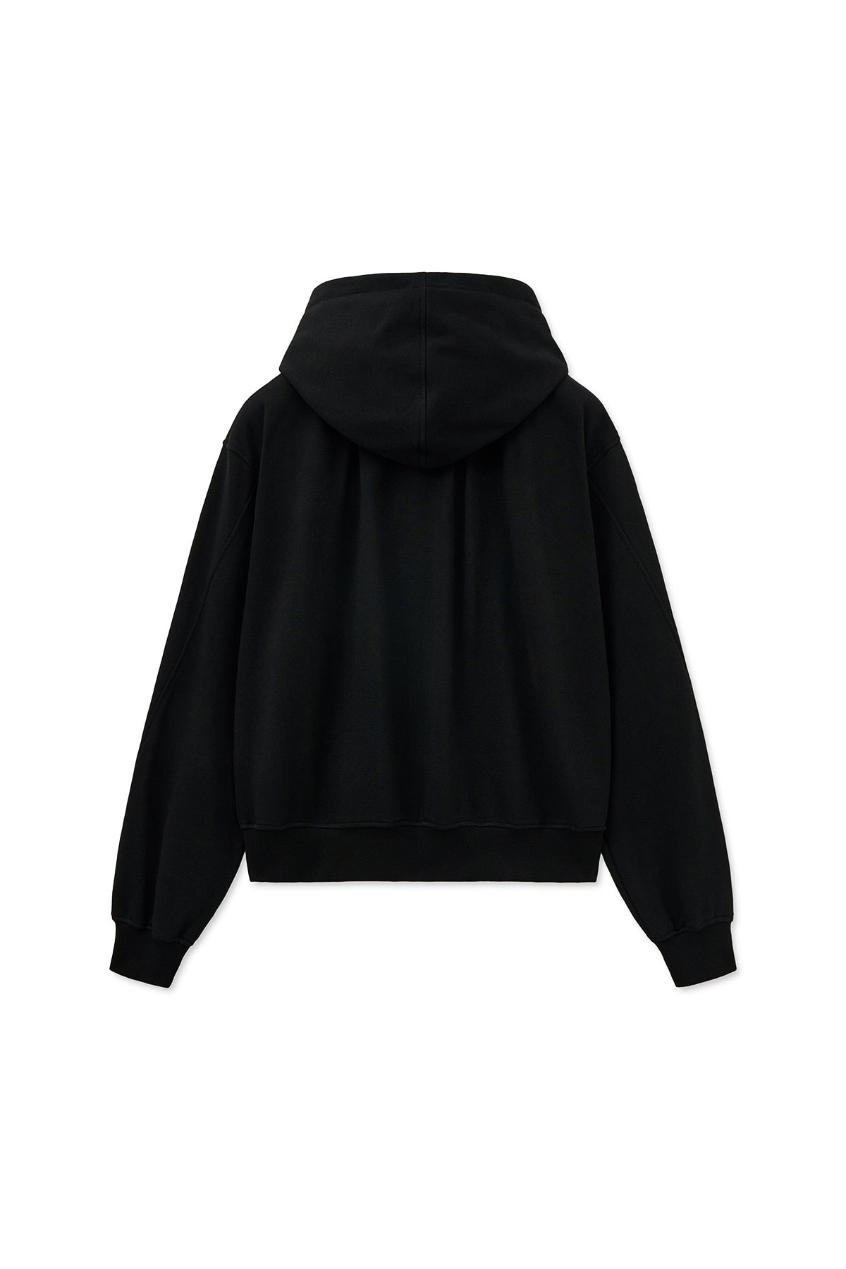 Matin Kim - Drawstring Point Zip Up Hoody (Black) product image 2 | TRAB K-Fashion Australia