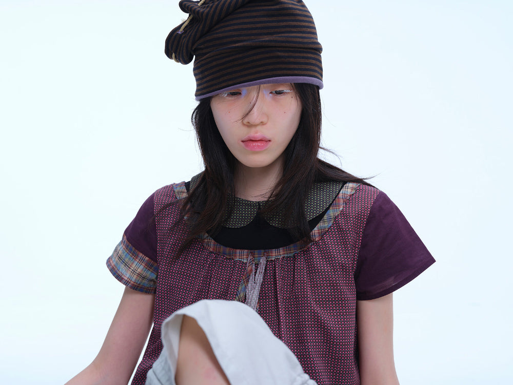 Coyseio - Strap Shirring Blouse (Purple) product image 8 | TRAB K-Fashion Australia