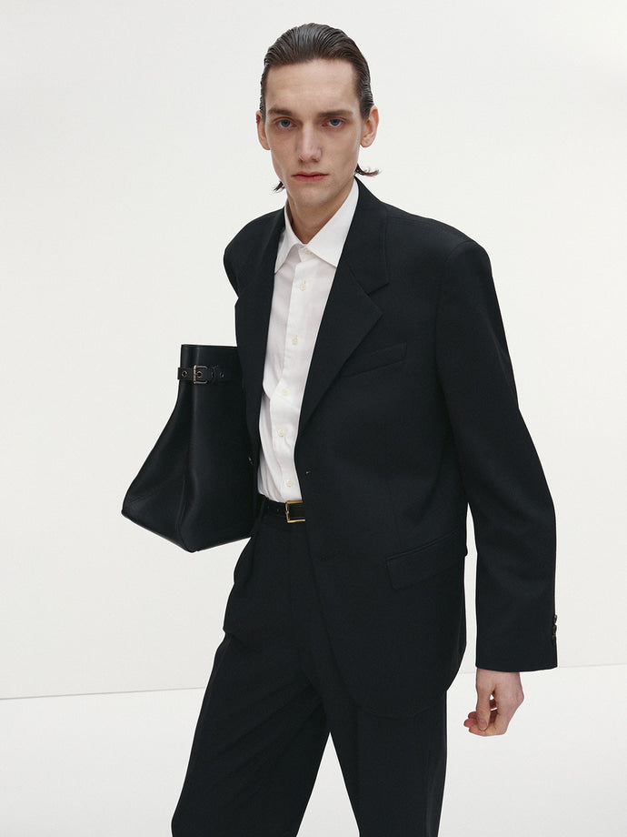 Tonywack - Virgin Wool Relaxed Tailored Jacket (Black) product image 4 | TRAB K-Fashion Australia
