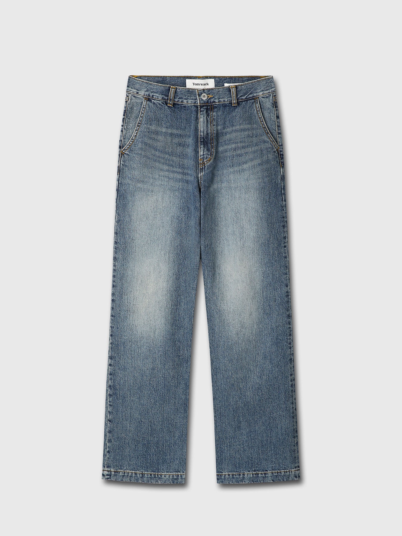 Tonywack - Straight-Leg Denim Jeans (Japanese Fabric) (Washed Blue) product image 8 | TRAB K-Fashion Australia