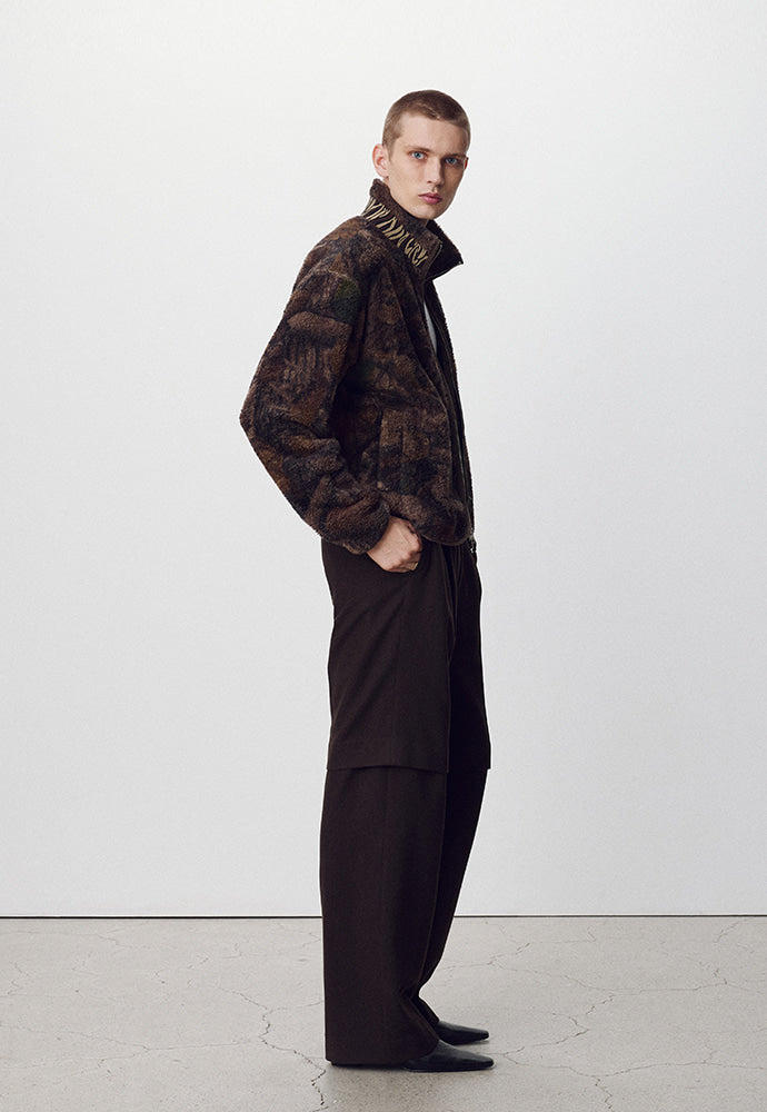 Tonywack - Leaf Camo Printed Fleece Jacket (Brown) product image 3 | TRAB K-Fashion Australia