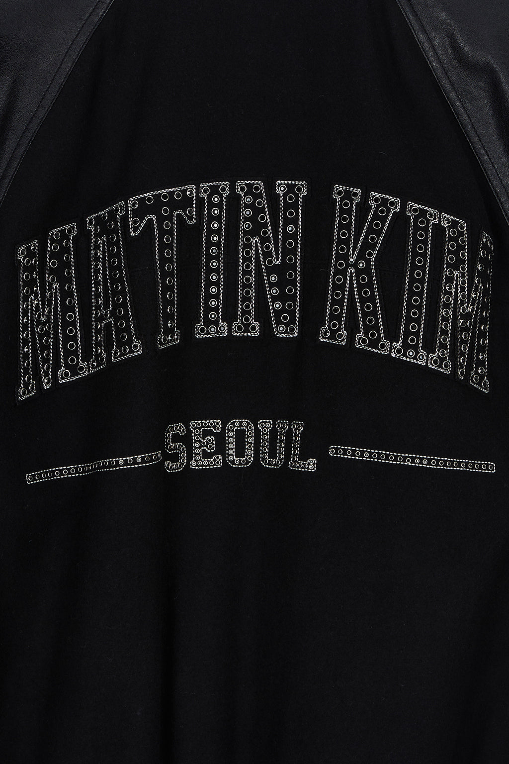 Matin Kim - Stunning Point Faux Leather Jumper (Black) product image 5 | TRAB K-Fashion Australia