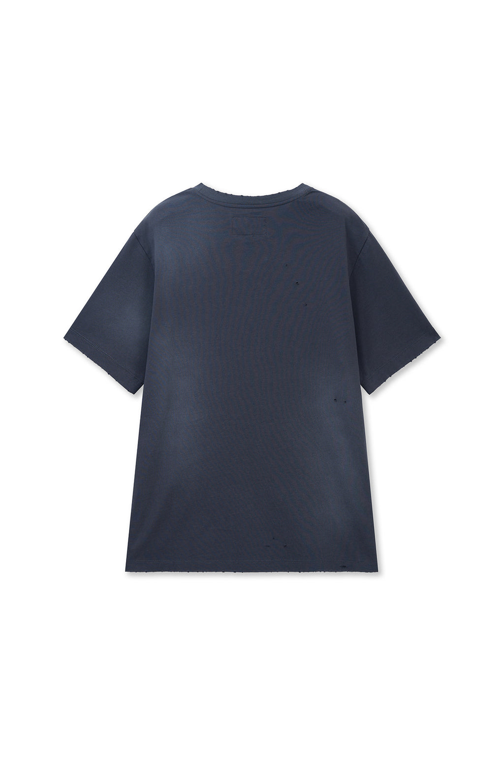 Matin Kim - Spray Washed Lettering Damaged Top (Navy) product image 2 | TRAB K-Fashion Australia