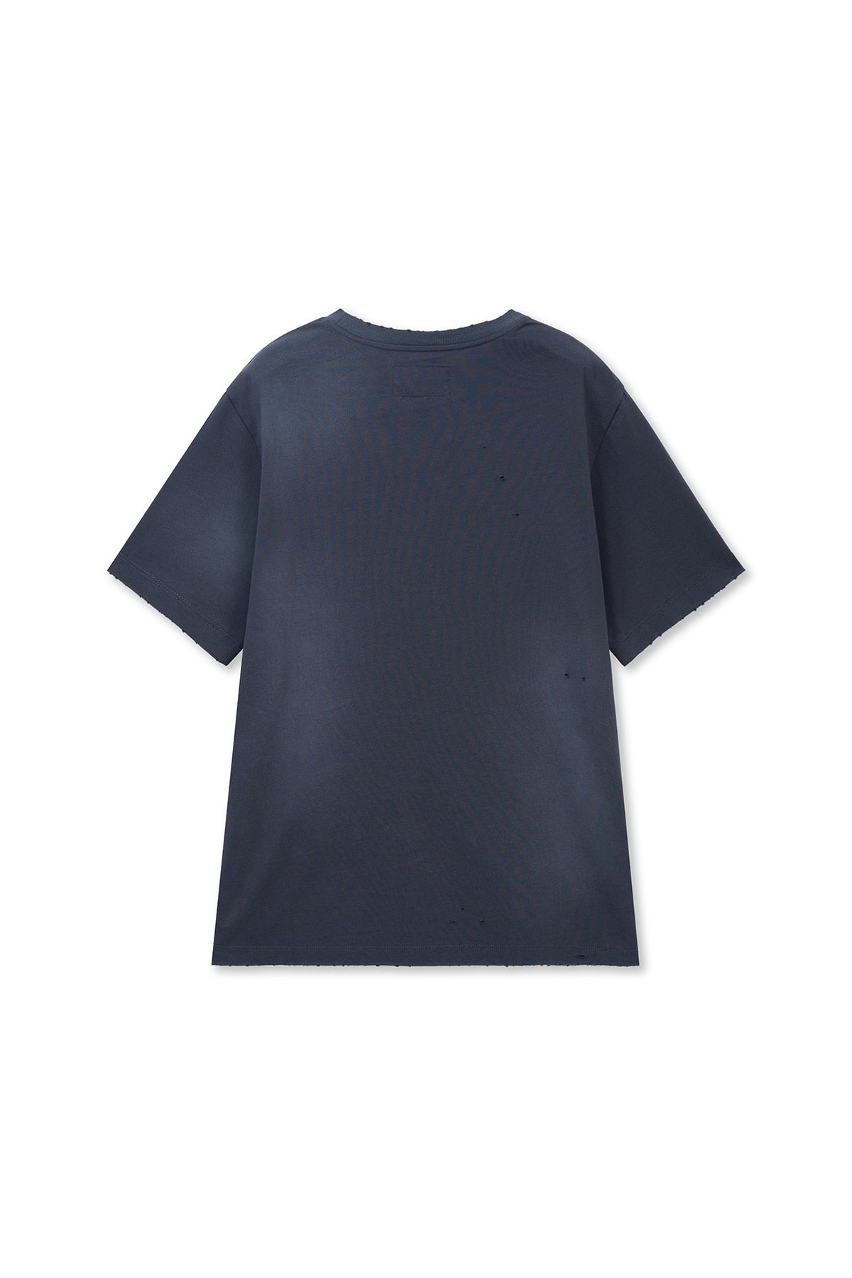 Matin Kim - Spray Washed Lettering Damaged Top (Navy) product image 2 | TRAB K-Fashion Australia