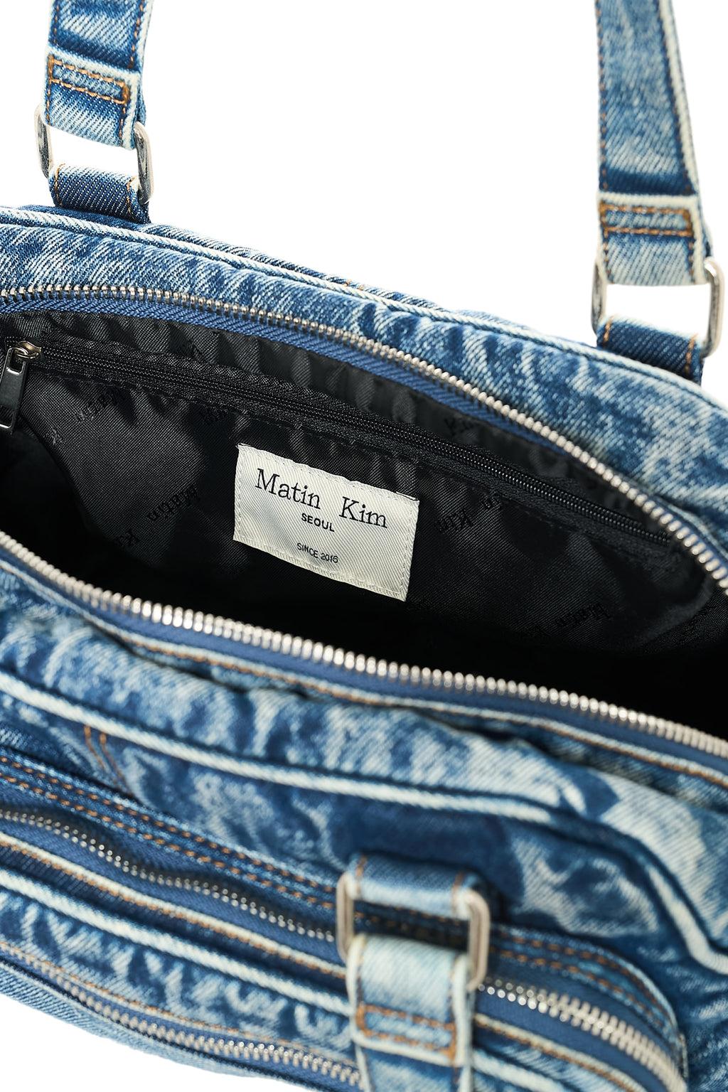 Matin Kim - Matin Dust Denim One Pocket Shoulder Bag (Blue) product image 5 | TRAB K-Fashion Australia