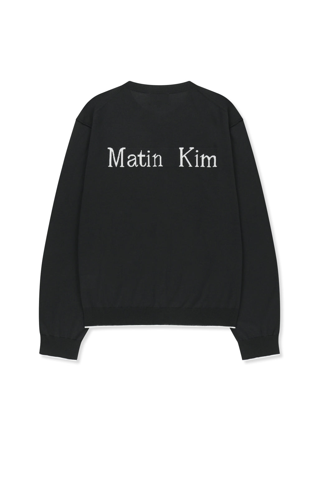 Matin Kim - Back Logo Sheer Cardigan (Black) product image 3 | TRAB K-Fashion Australia