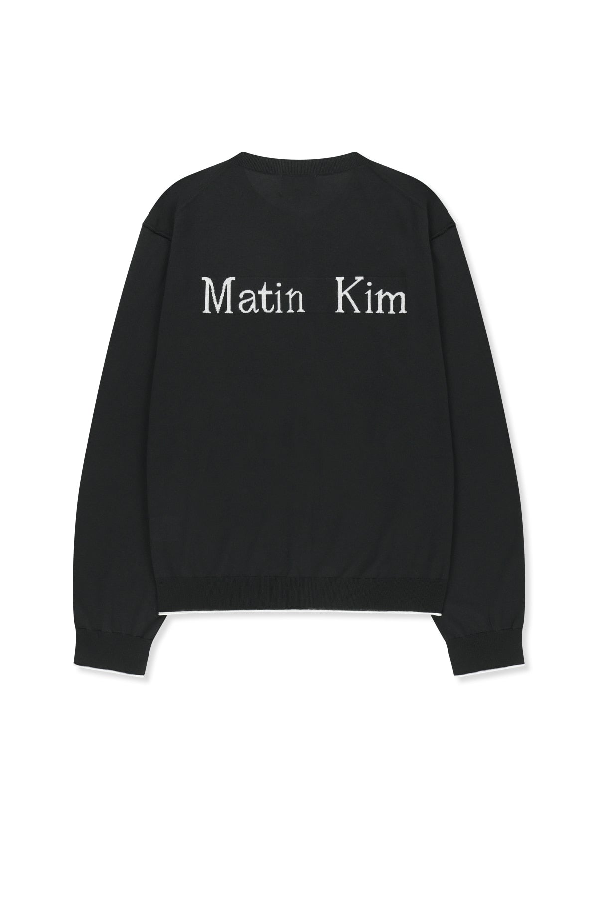 Matin Kim - Back Logo Sheer Cardigan (Black) product image 3 | TRAB K-Fashion Australia