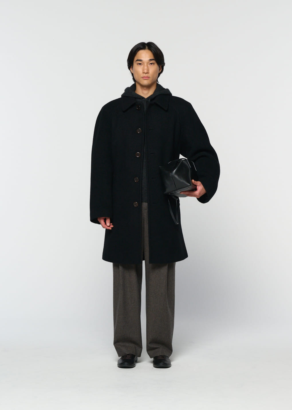 Amomento - men's raglan coat (Black) product image 2 | TRAB K-Fashion Australia