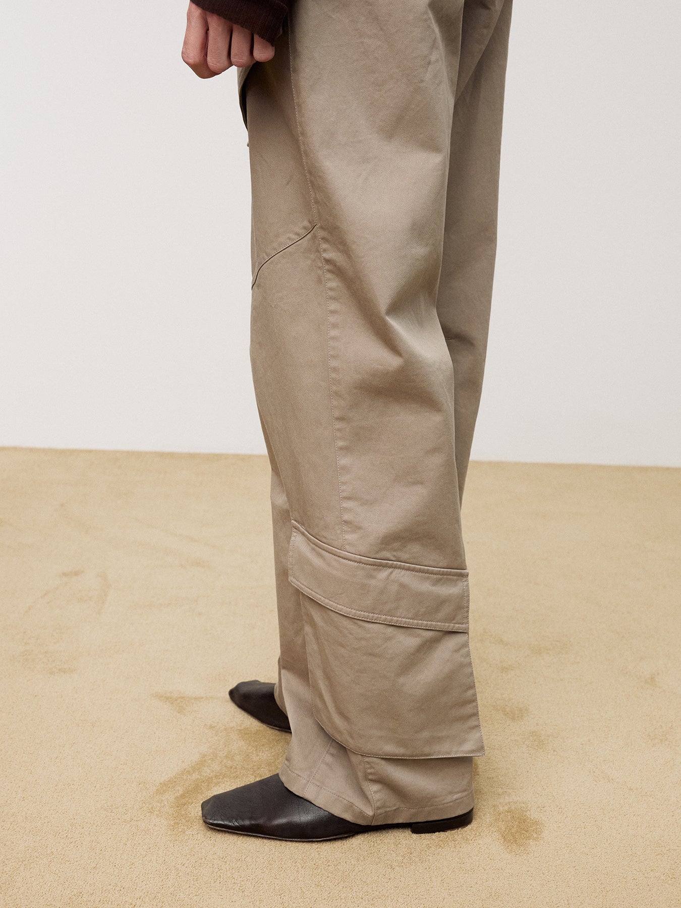 Tonywack - Garment Washed Utility Cargo Pants (Beige) product image 5 | TRAB K-Fashion Australia