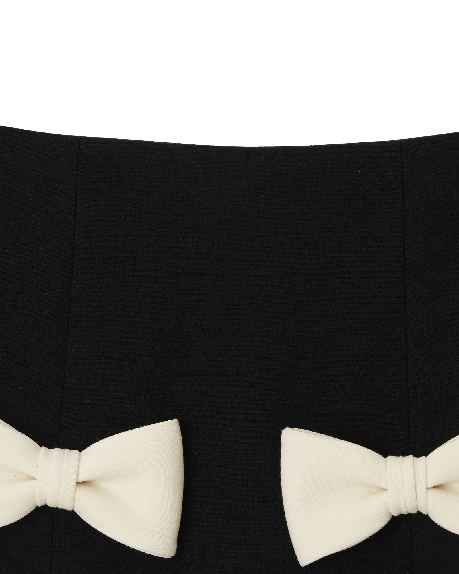 Kimhe Kim - Mini Skirt With Bi-Color Bows (Black/Ivory) product image 5 | TRAB K-Fashion Australia