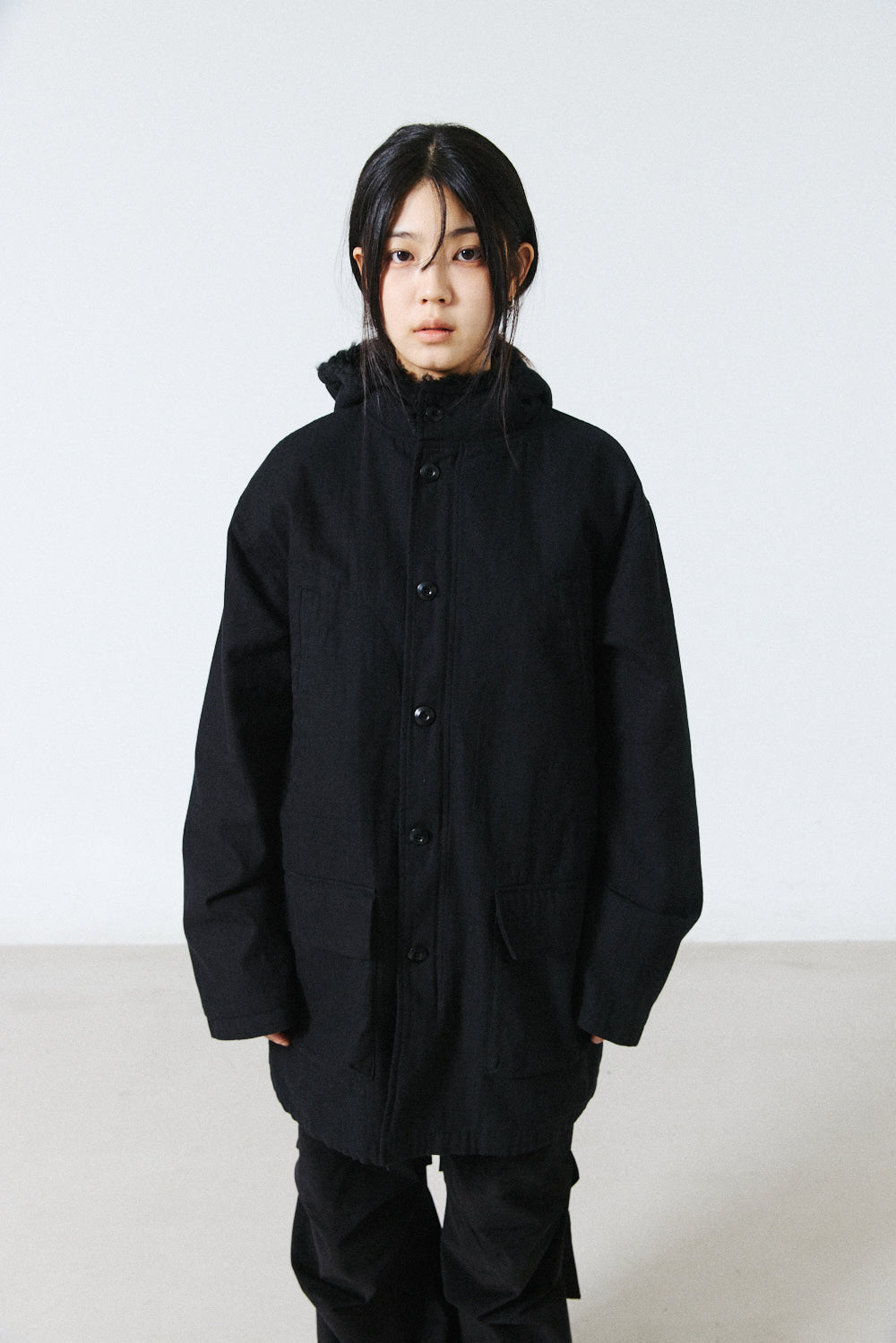 Hatchingroom - Hooded Mil Parka (Black) product image 18 | TRAB K-Fashion Australia