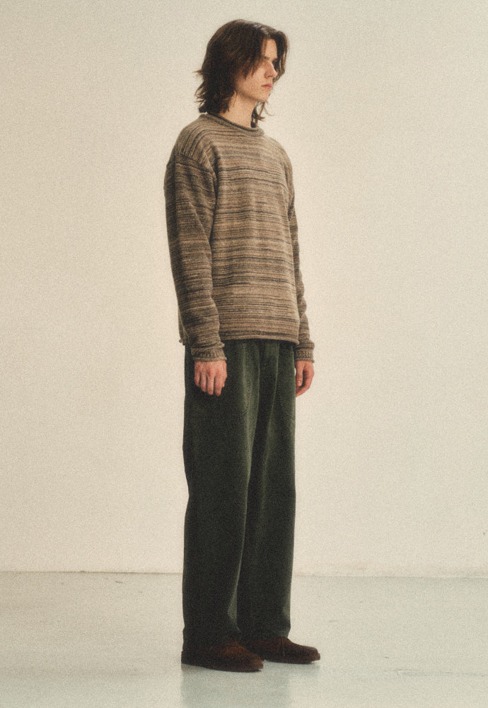 Art if acts - Melange Roll up Pullover Knit (Truffle) product image 2 | TRAB K-Fashion Australia