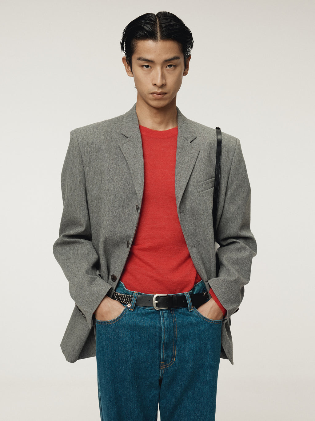 Recto - Quincy Wool Single Jacket (Melange Grey) product image 7 | TRAB K-Fashion Australia