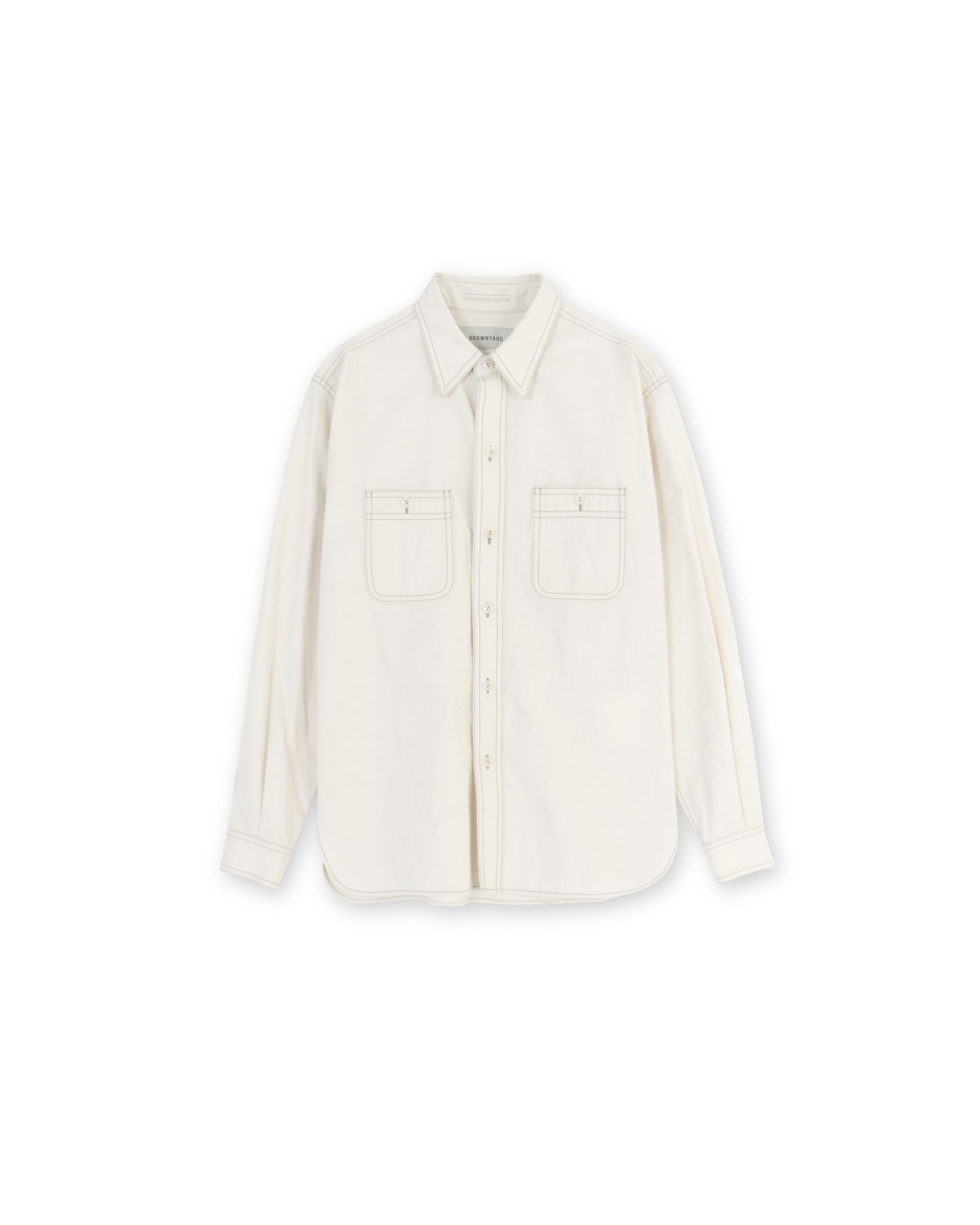 Brownyard - 25ss W Washed Work Shirt (Ecru) product image 5 | TRAB K-Fashion Australia