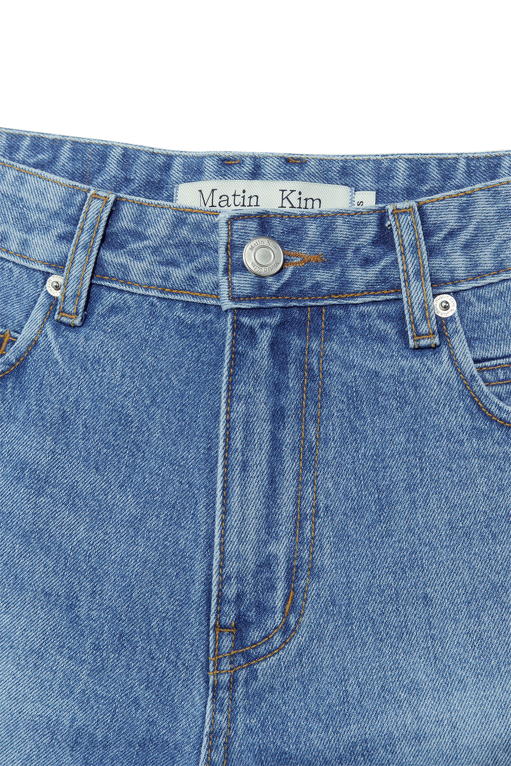 Matin Kim - Stitch Point Denim Shorts (Blue) product image 3 | TRAB K-Fashion Australia