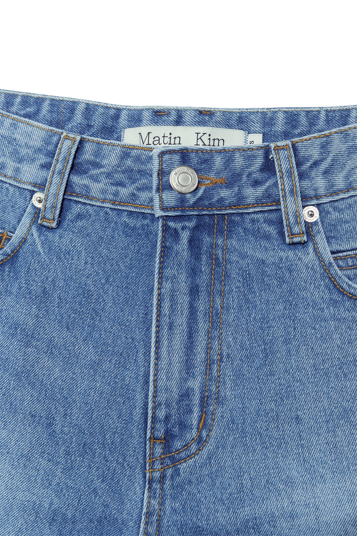 Matin Kim - Stitch Point Denim Shorts (Blue) product image 3 | TRAB K-Fashion Australia