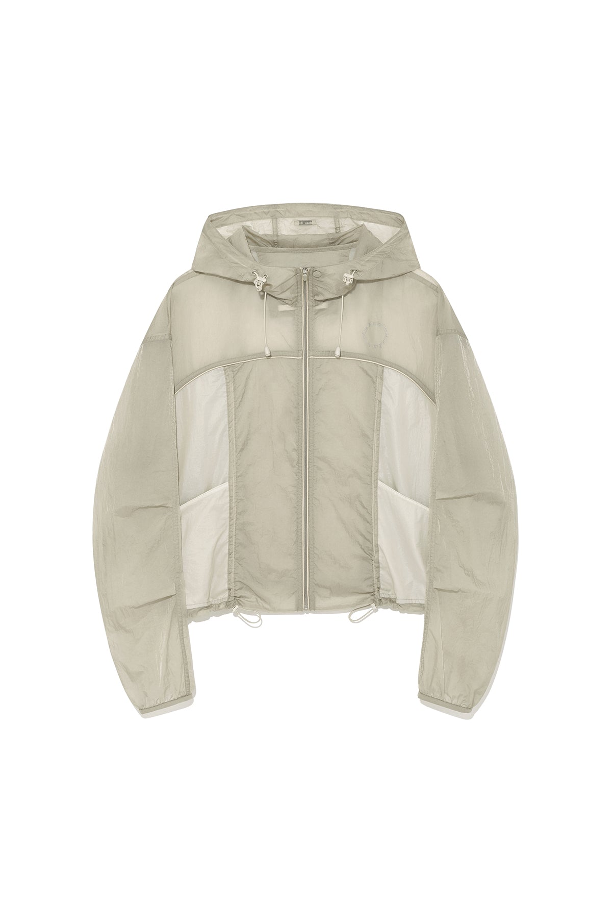 Matin Kim - Hoody Point Crop Light Windbreaker (Light Beige) product image 1 | TRAB K-Fashion Australia