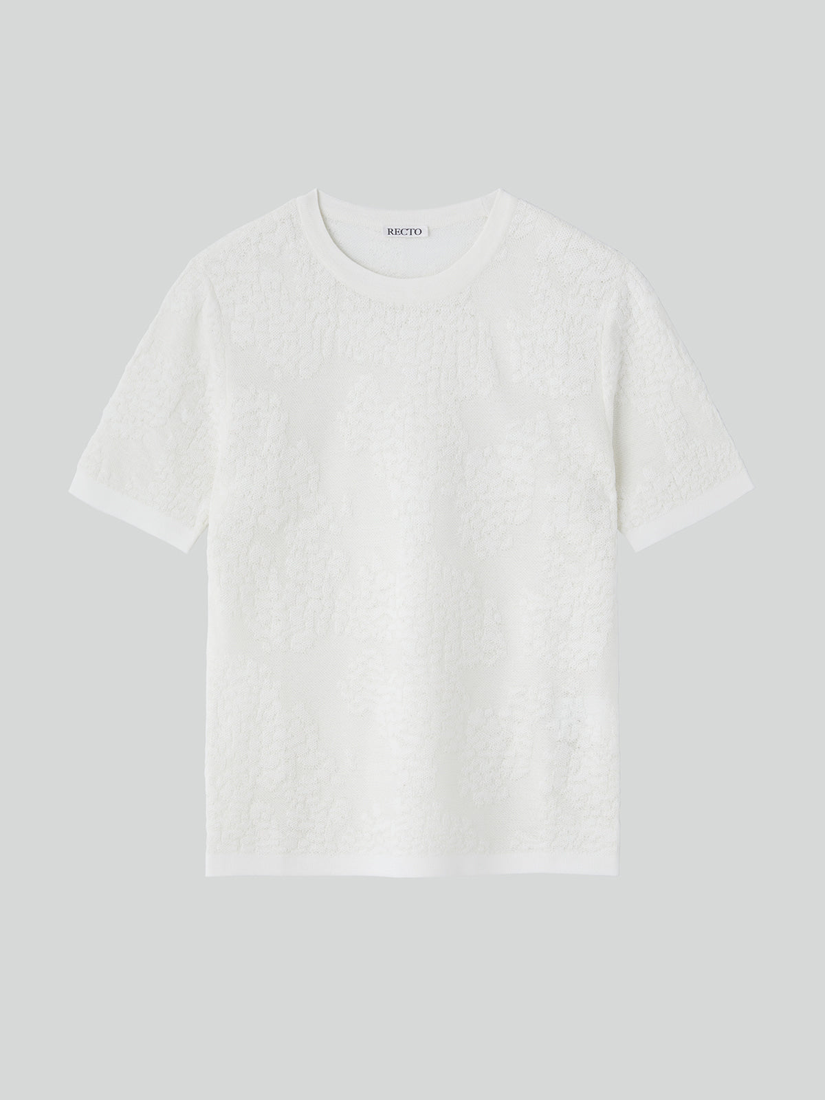 Recto - Lace Jacquard Long Sleeve Knit Top (Bean Ivory) product image 4 | TRAB K-Fashion Australia