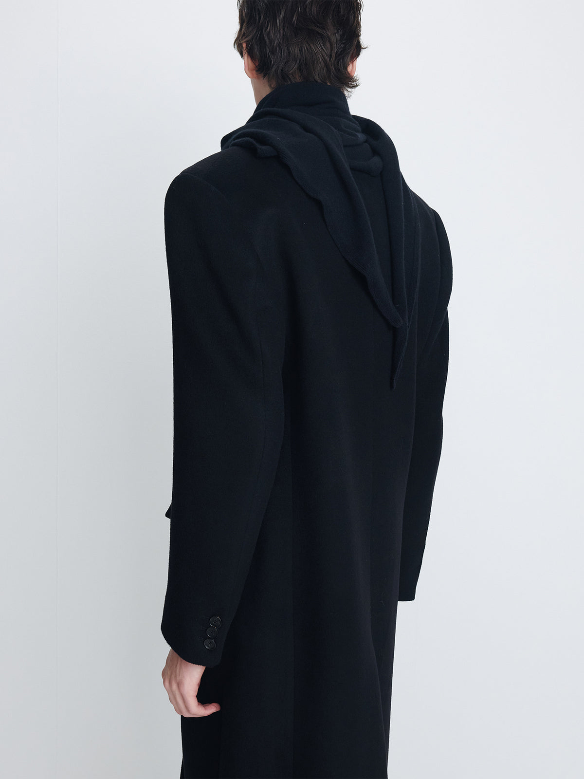 Tonywack - Wool And Cashmere Tailored Coat (Black) product image 3 | TRAB K-Fashion Australia