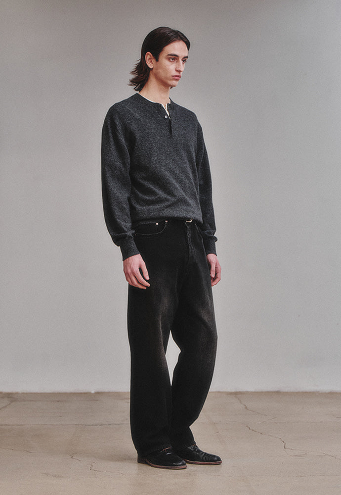 Art if acts - Henley Sweater (Charcoal) product image 3 | TRAB K-Fashion Australia