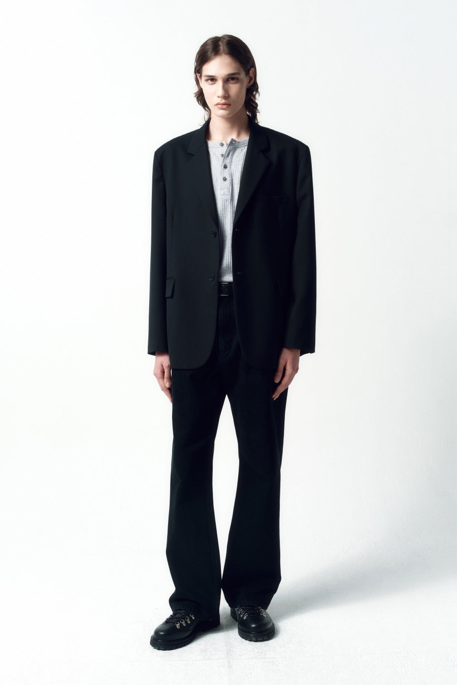 Insilence - Oversize Wool Blazer (Black) product image 3 | TRAB K-Fashion Australia