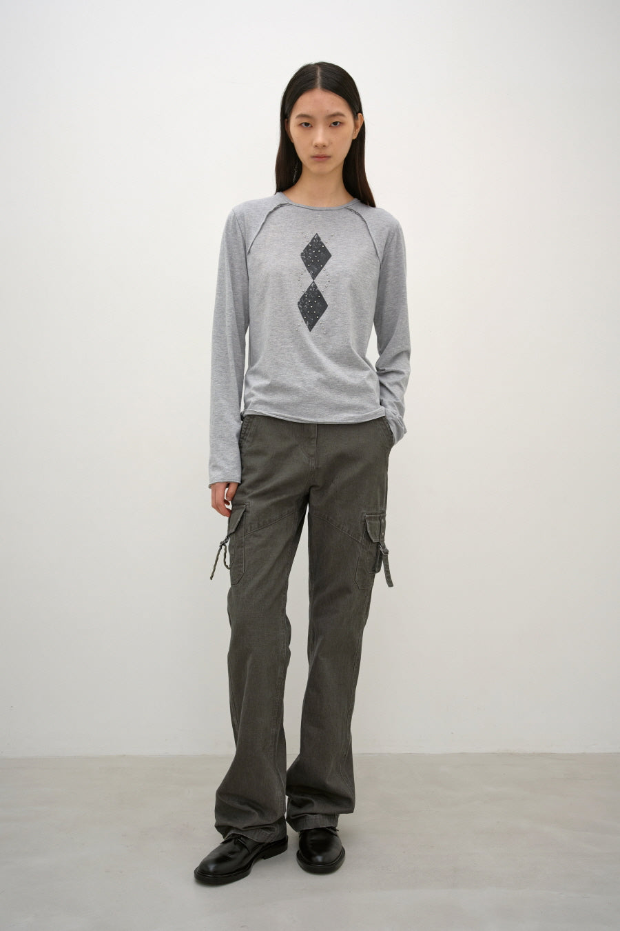 Insilence - Vintage Cotton Cargo Pants (Washed Khaki) product image 1 | TRAB K-Fashion Australia