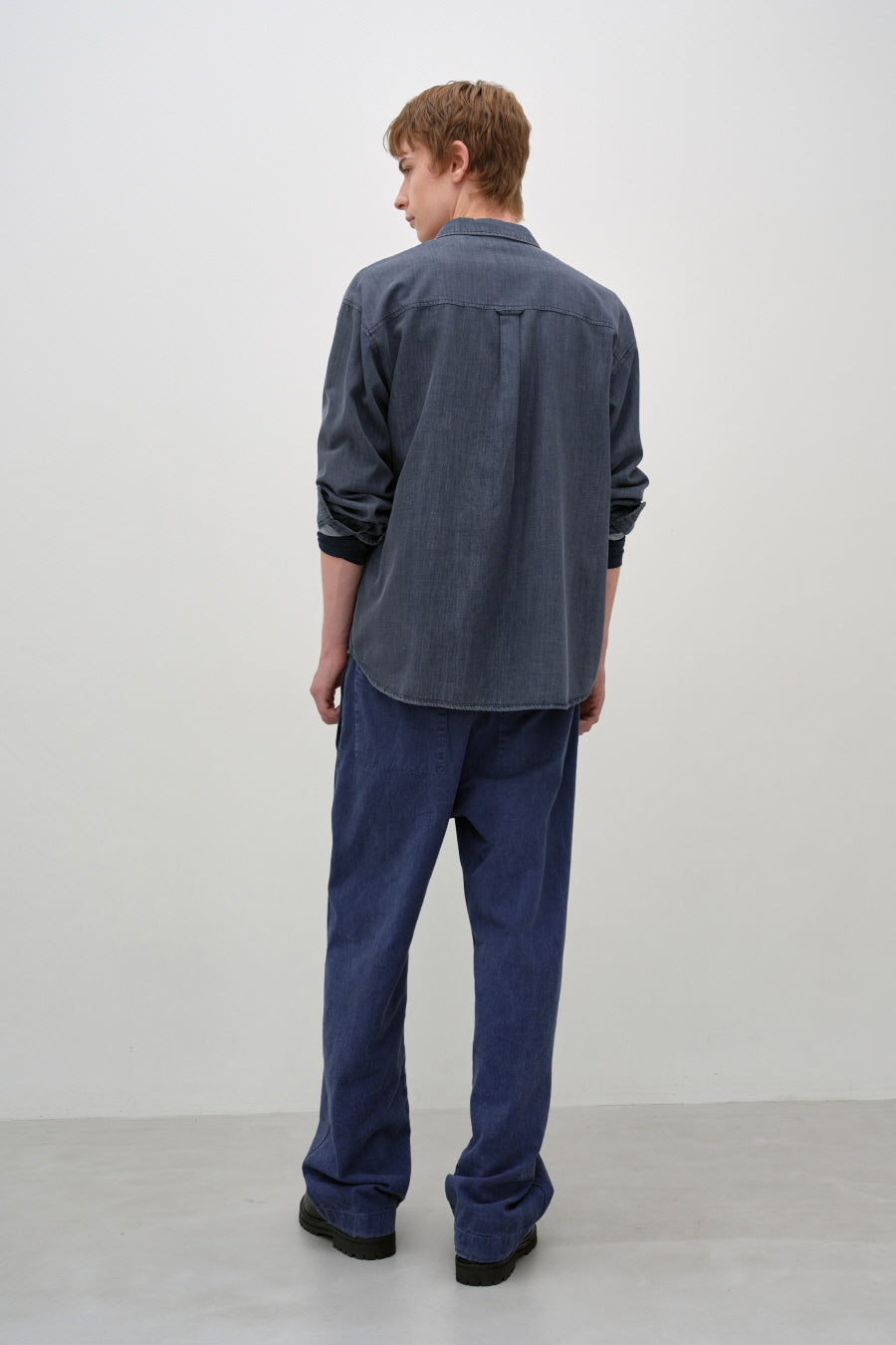 Insilence - Vintage Washed Denim Shirt (Vintage Indigo) product image 4 | TRAB K-Fashion Australia
