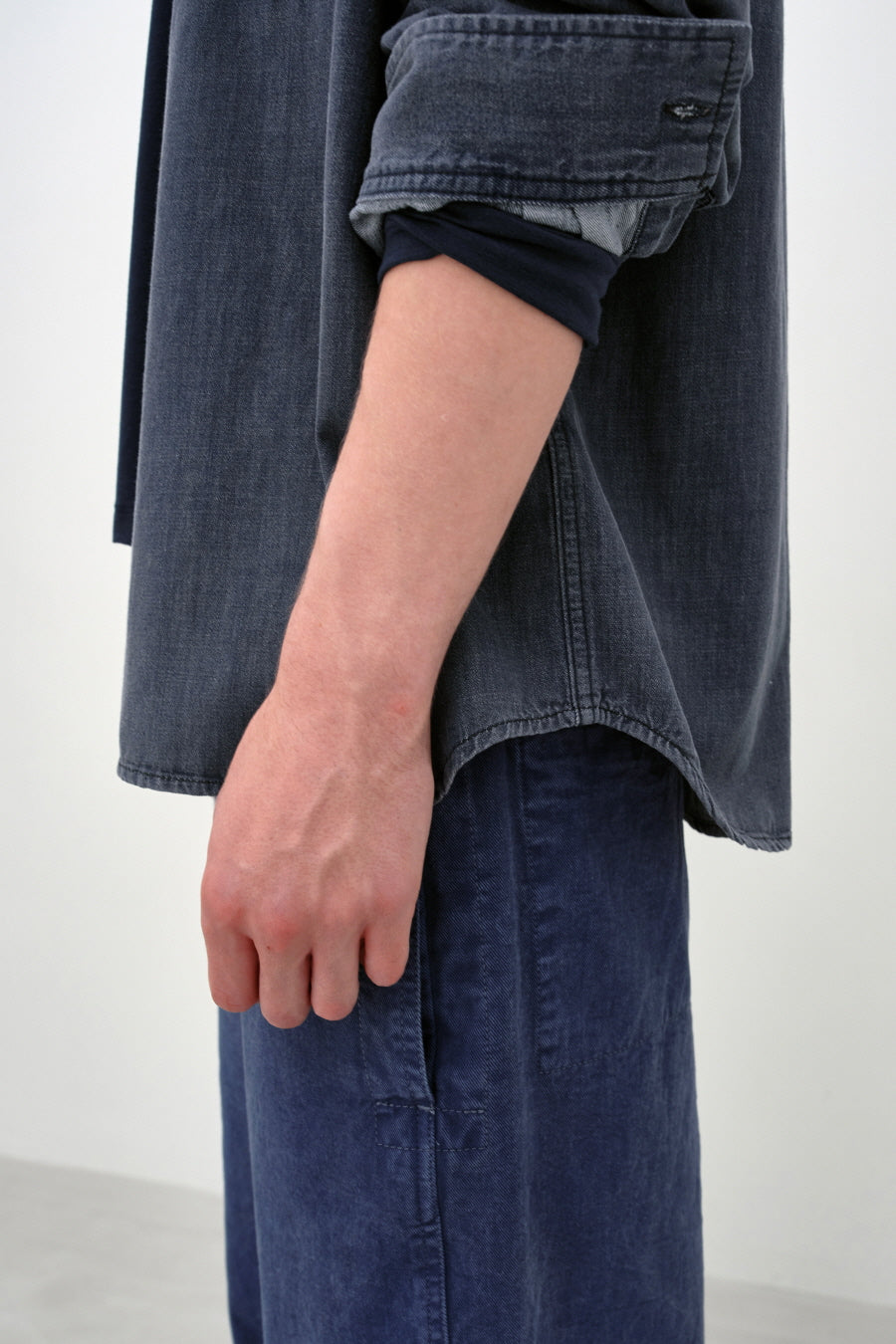 Insilence - Vintage Washed Denim Shirt (Vintage Indigo) product image 6 | TRAB K-Fashion Australia