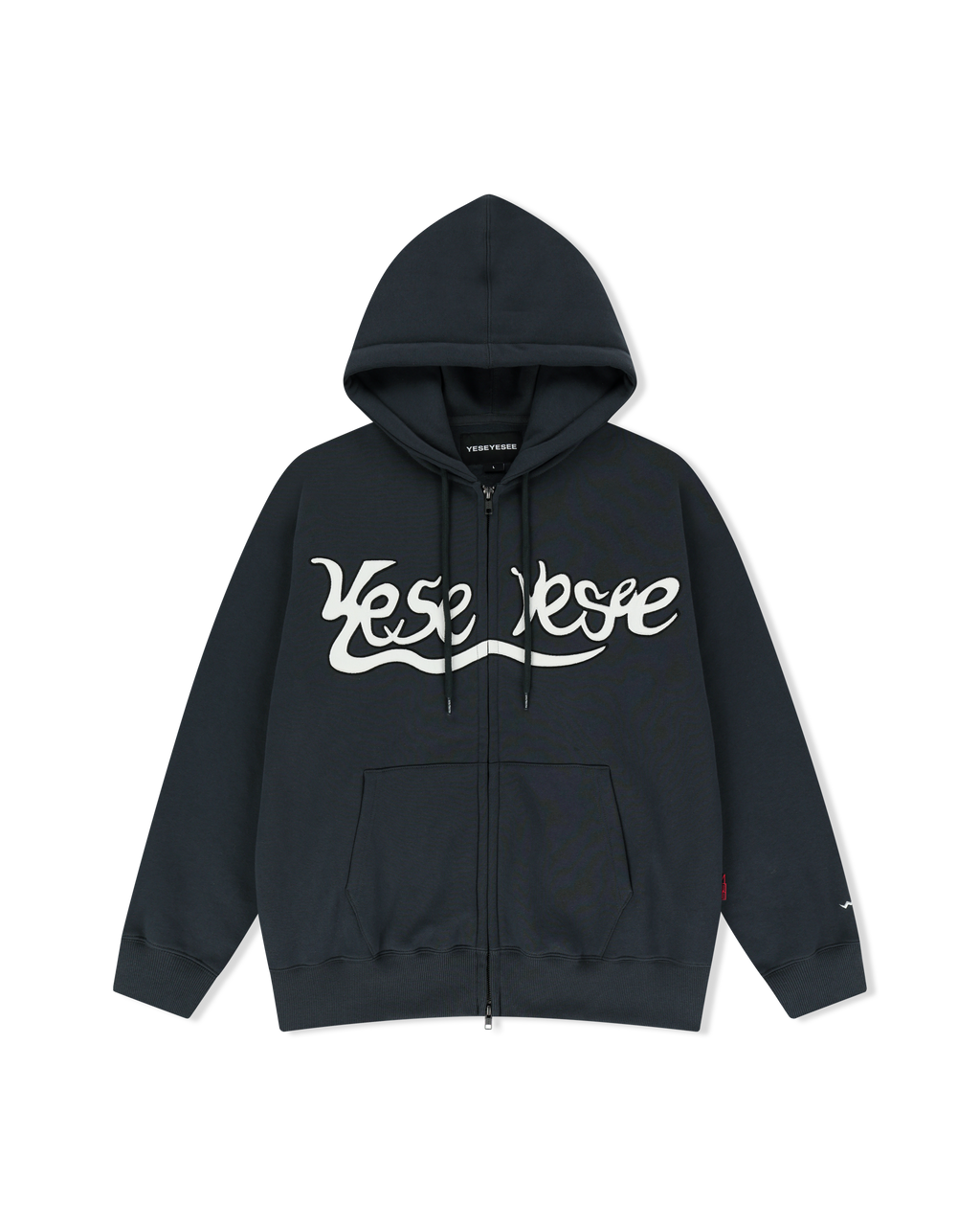yeseyesee - Y.E.S Snail Logo Zip-Up Hoodie (Charcoal) product image 1 | TRAB K-Fashion Australia