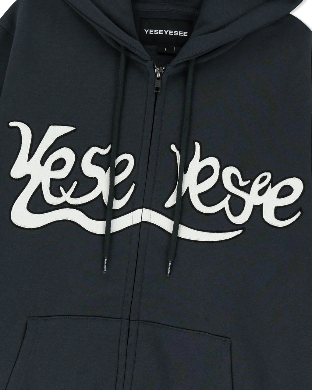 yeseyesee - Y.E.S Snail Logo Zip-Up Hoodie (Charcoal) product image 5 | TRAB K-Fashion Australia