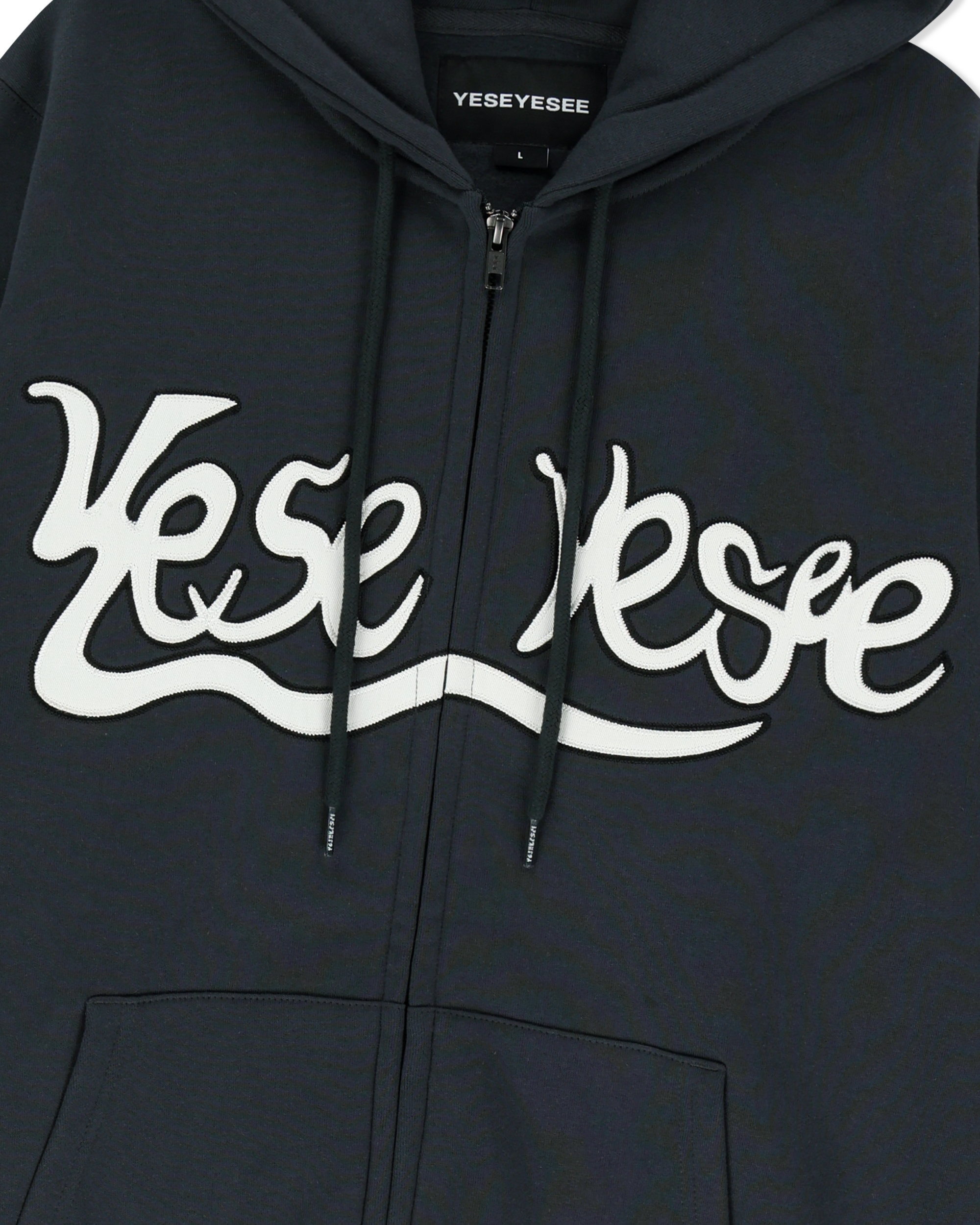 yeseyesee - Y.E.S Snail Logo Zip-Up Hoodie (Charcoal) product image 5 | TRAB K-Fashion Australia