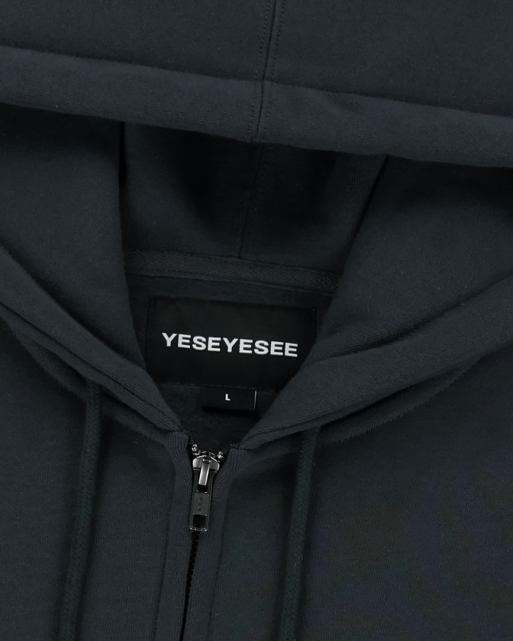 yeseyesee - Y.E.S Snail Logo Zip-Up Hoodie (Charcoal) product image 6 | TRAB K-Fashion Australia