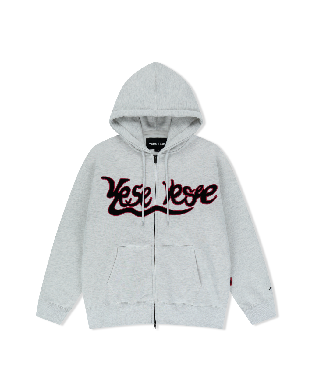 yeseyesee - Y.E.S Snail Logo Zip-Up Hoodie (Light Grey) product image 1 | TRAB K-Fashion Australia