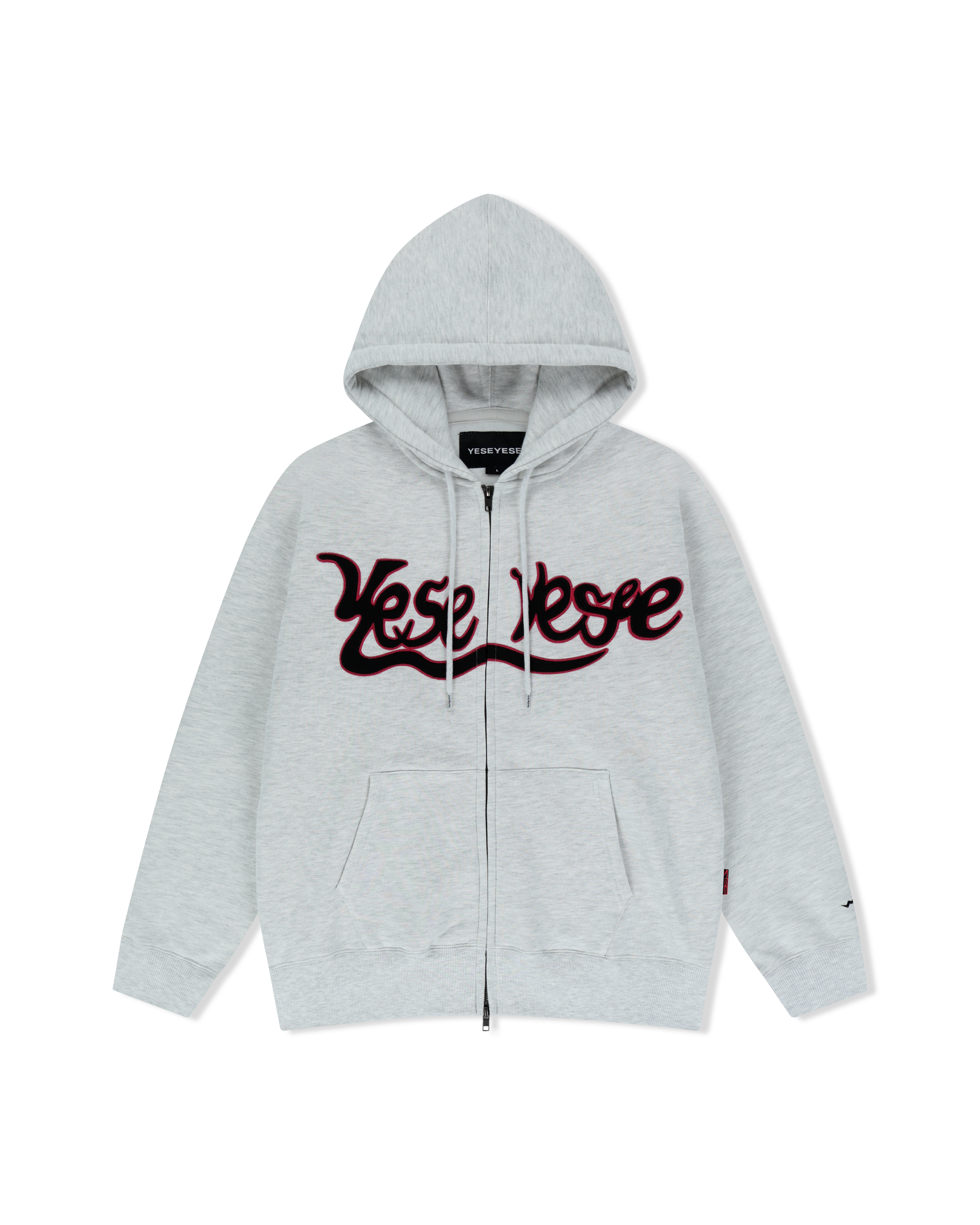 yeseyesee - Y.E.S Snail Logo Zip-Up Hoodie (Light Grey) product image 1 | TRAB K-Fashion Australia