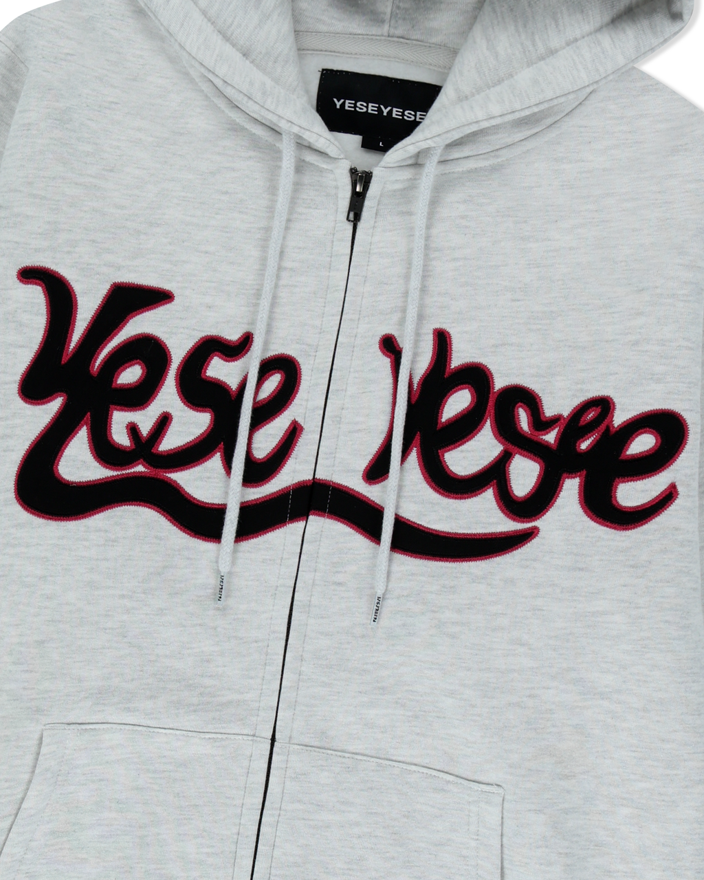 yeseyesee - Y.E.S Snail Logo Zip-Up Hoodie (Light Grey) product image 5 | TRAB K-Fashion Australia