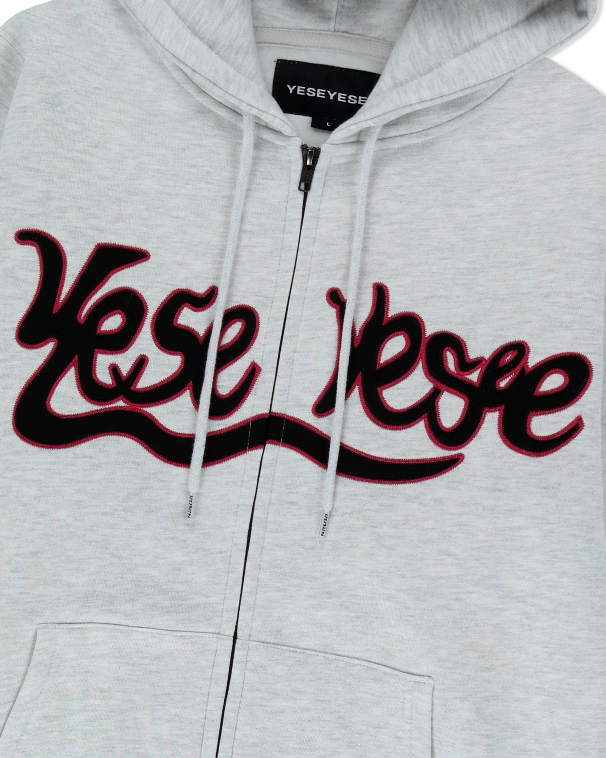 yeseyesee - Y.E.S Snail Logo Zip-Up Hoodie (Light Grey) product image 5 | TRAB K-Fashion Australia