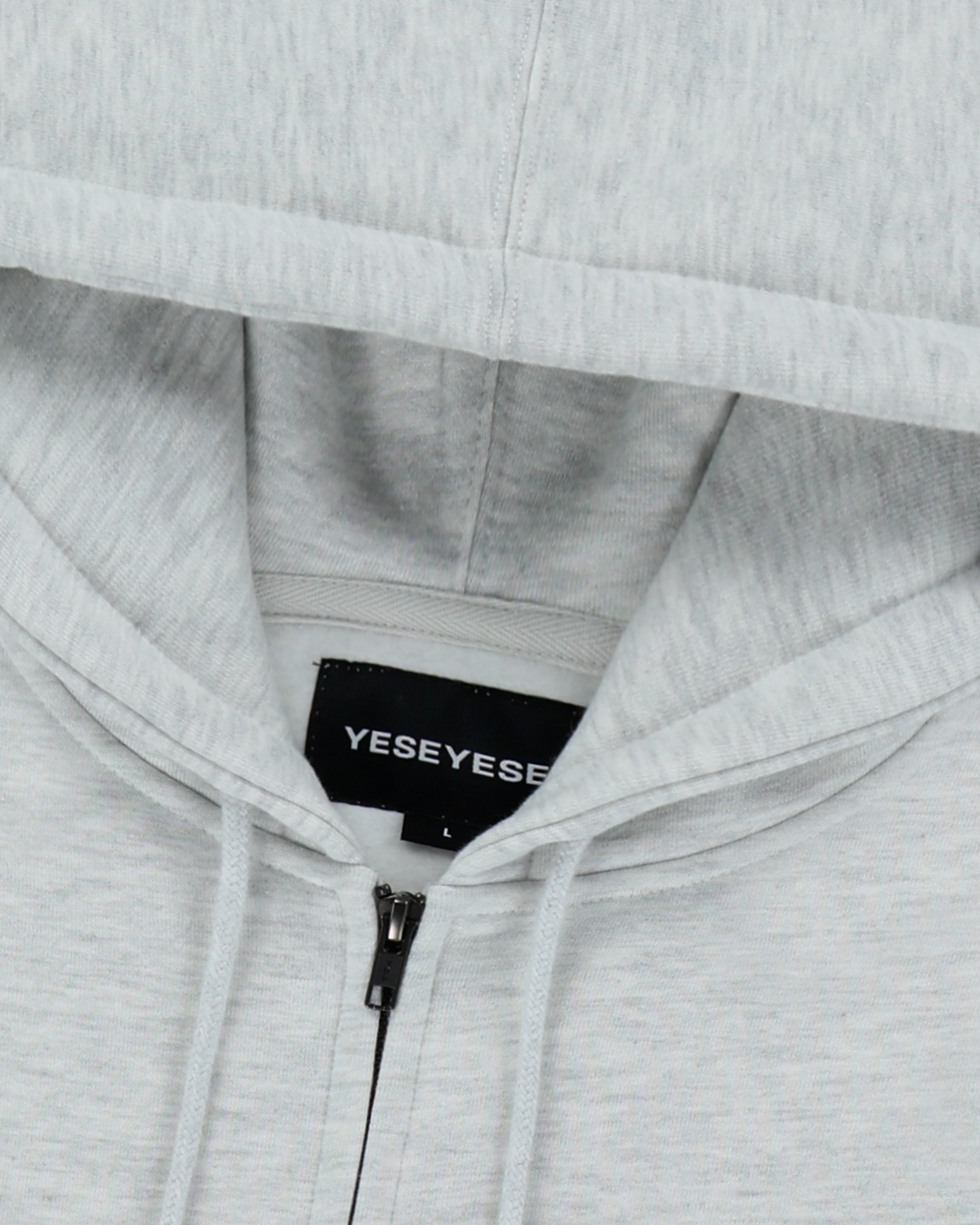 yeseyesee - Y.E.S Snail Logo Zip-Up Hoodie (Light Grey) product image 6 | TRAB K-Fashion Australia
