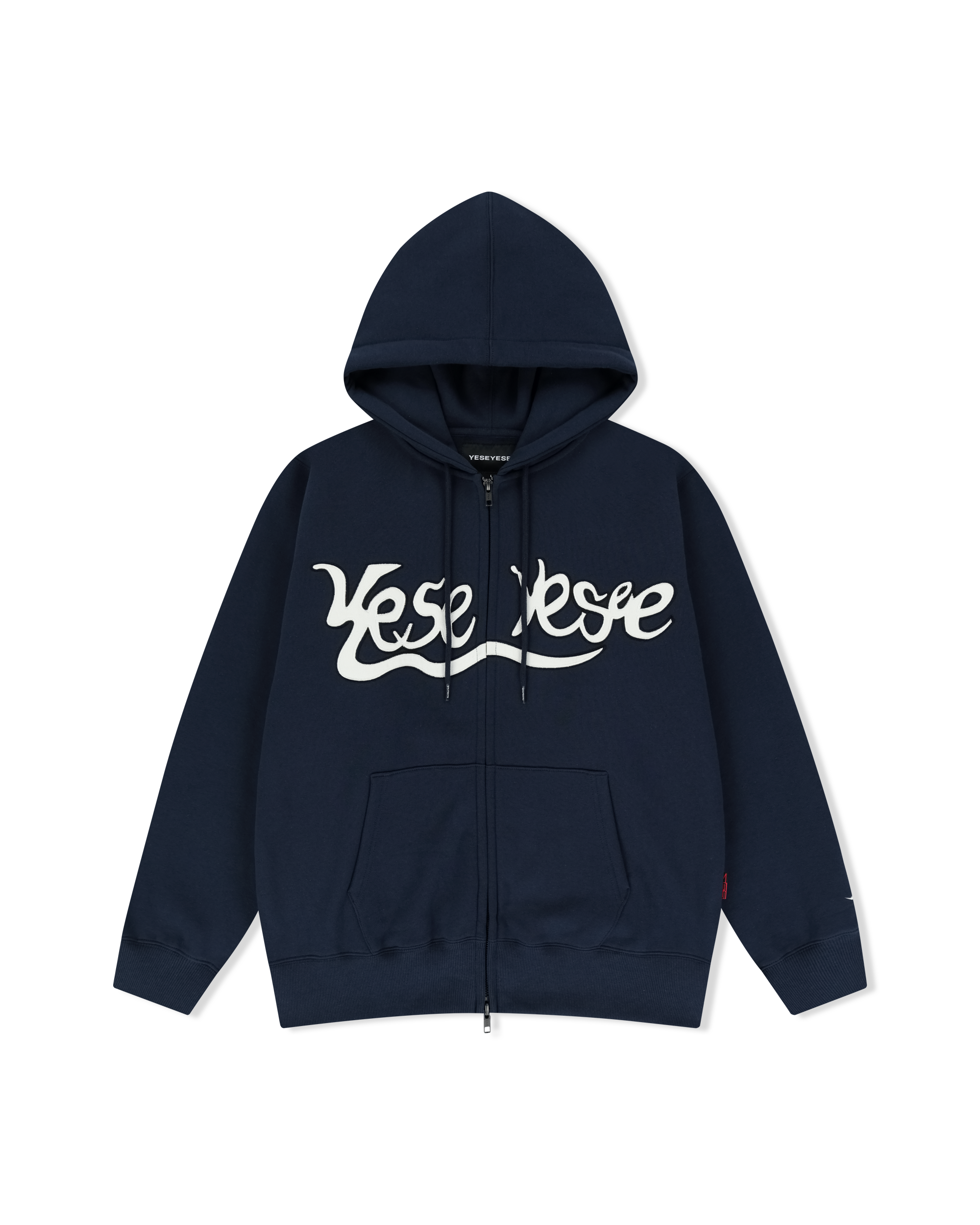 yeseyesee - Y.E.S Snail Logo Zip-Up Hoodie (Navy) product image 1 | TRAB K-Fashion Australia