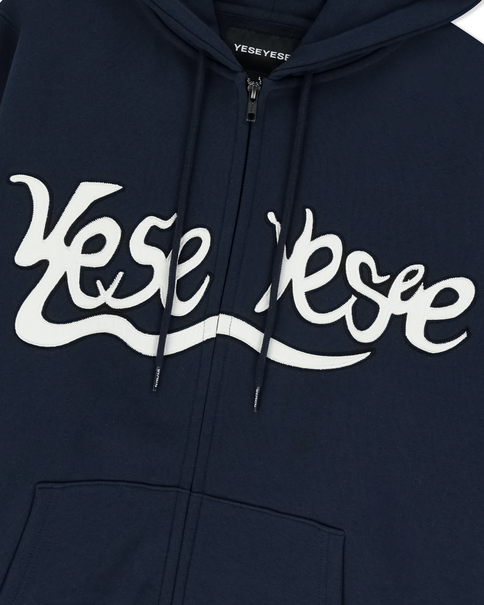 yeseyesee - Y.E.S Snail Logo Zip-Up Hoodie (Navy) product image 5 | TRAB K-Fashion Australia